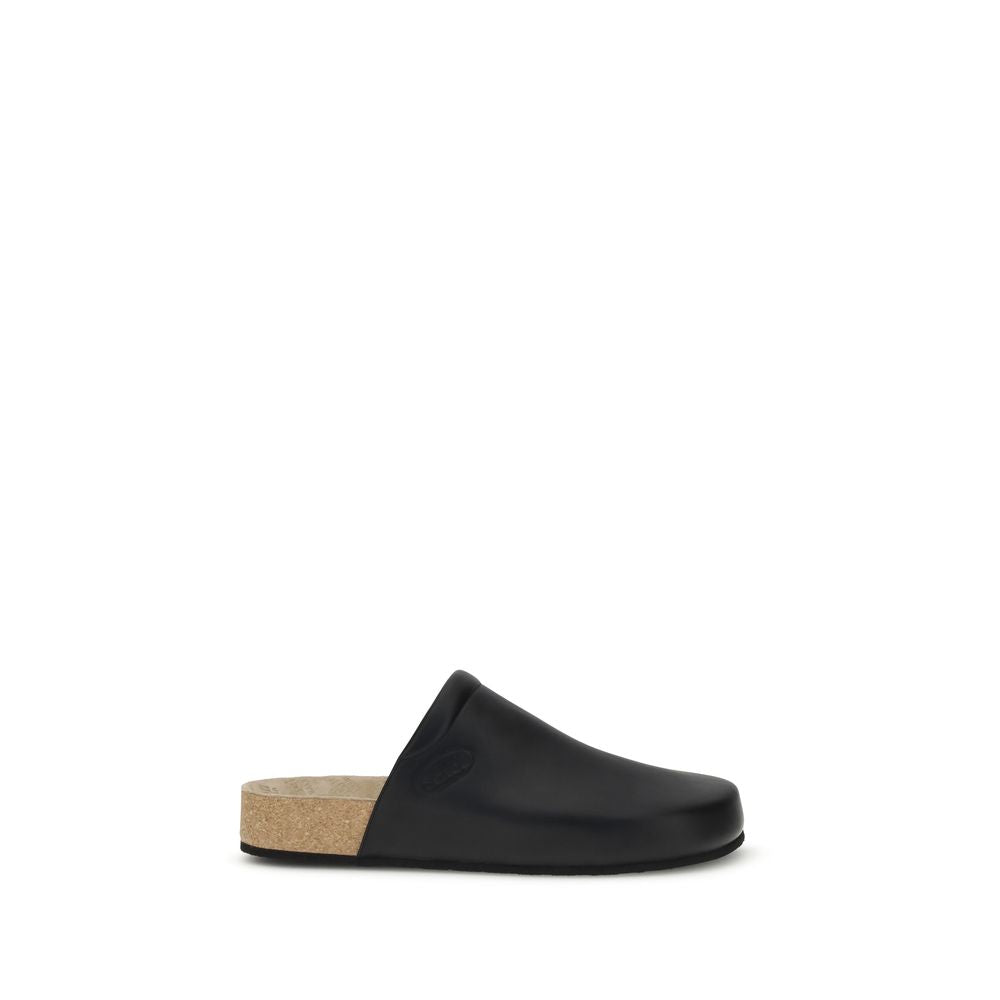 Balenciaga Lederpantoletten mit Kork-Innensohle