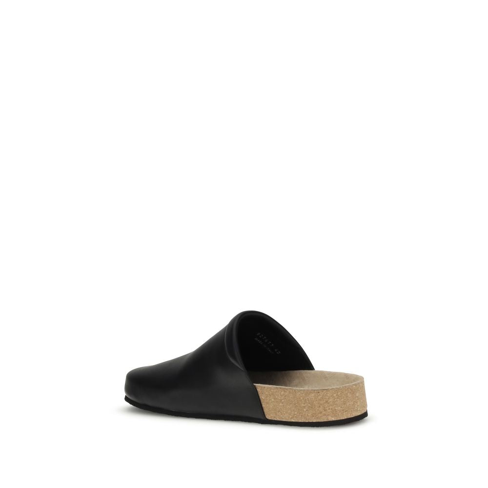 Balenciaga Lederpantoletten mit Kork-Innensohle