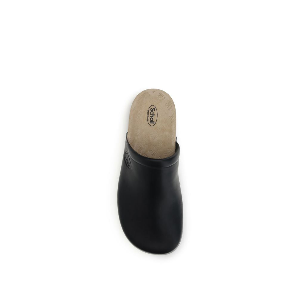 Balenciaga Lederpantoletten mit Kork-Innensohle