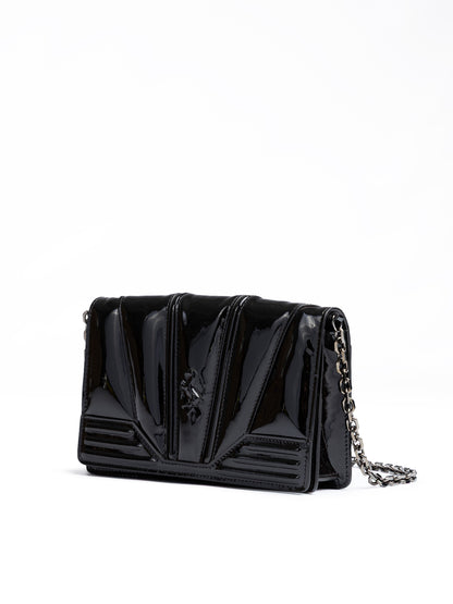 Ferrari Black GT Lackledertasche mit Kette
