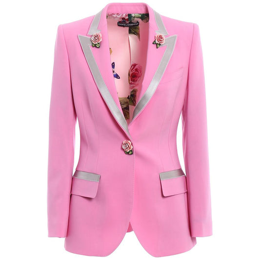 Dolce &amp; Gabbana Rosa Wolljacken &amp; Mantel