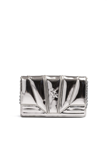 Ferrari Metal Silver GT Lackledertasche mit Kette