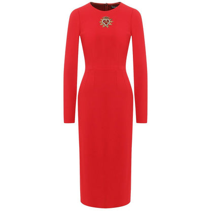 Dolce &amp; Gabbana Rotes Viskosekleid