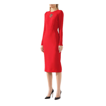 Dolce &amp; Gabbana Rotes Viskosekleid