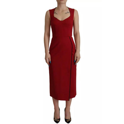 Dolce &amp; Gabbana Rotes Viskosekleid