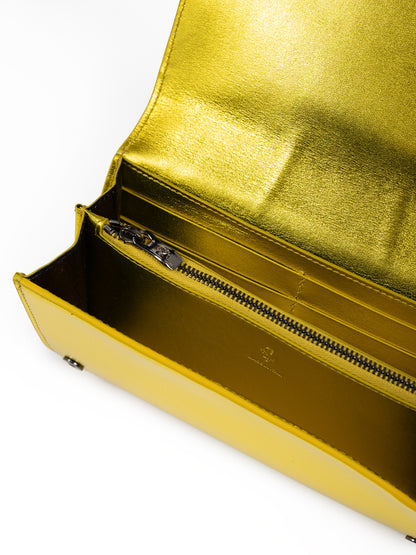 Ferrari Metal Yellow GT Lackleder-Geldbörse