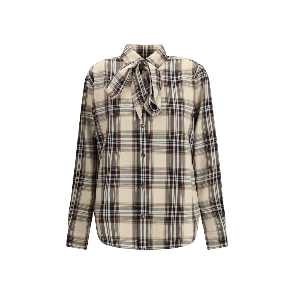 Saint Laurent Tartan Lavallière Hemd