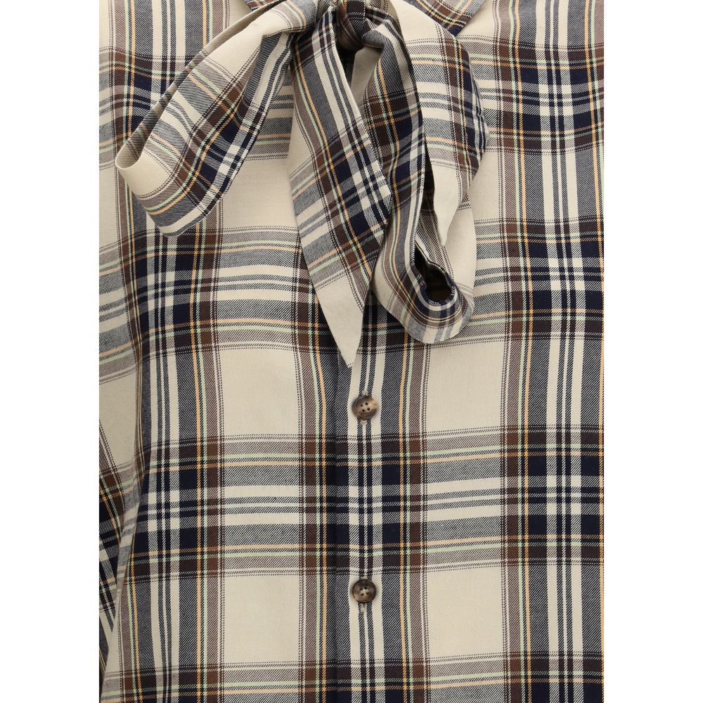 Saint Laurent Tartan Lavallière Hemd