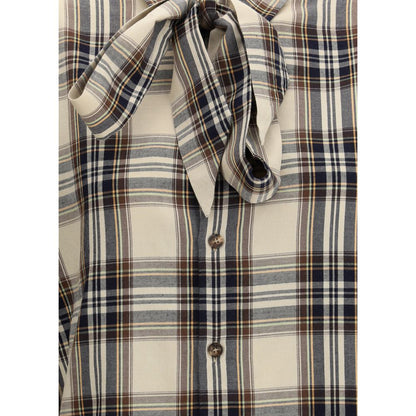 Saint Laurent Tartan Lavallière Hemd
