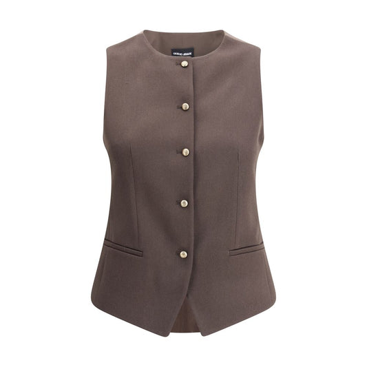 Giorgio Armani Einreihiger Cardigan aus Hanf und Viskose