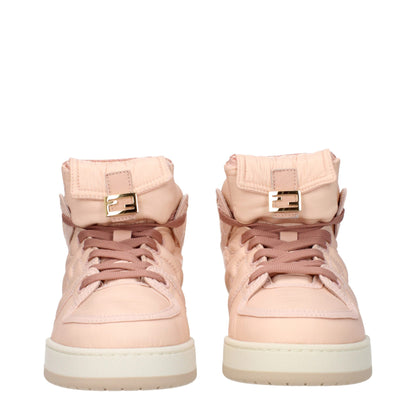 Fendi – Hohe Sneakers aus rosa Nylon