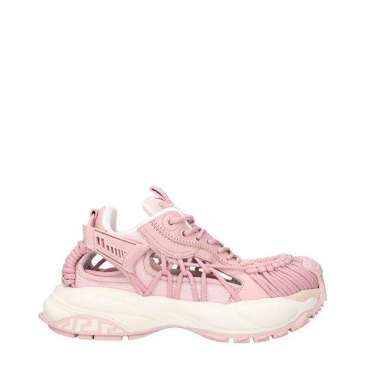 Versace – Rosafarbene, klobige Leder-Sneaker