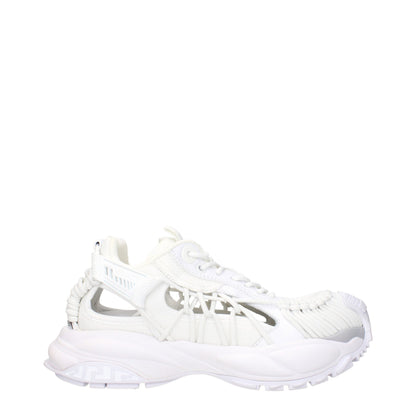 Versace Weiße niedrige Lederschuhe