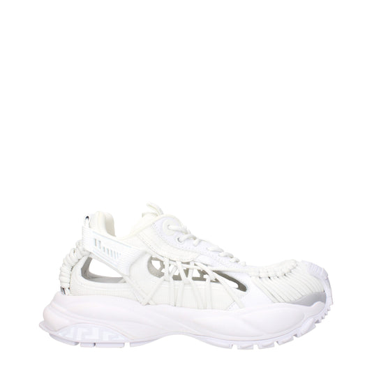 Versace Weiße niedrige Lederschuhe