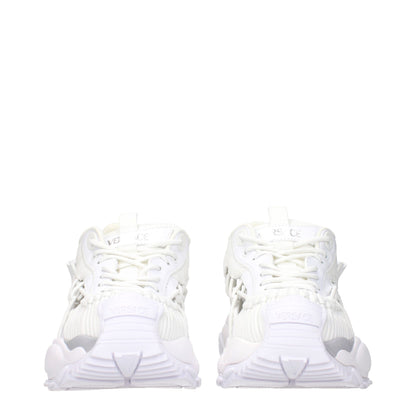 Versace Weiße niedrige Lederschuhe