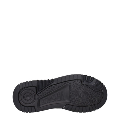 Versace – Schwarze, klobige Leder-Sneaker