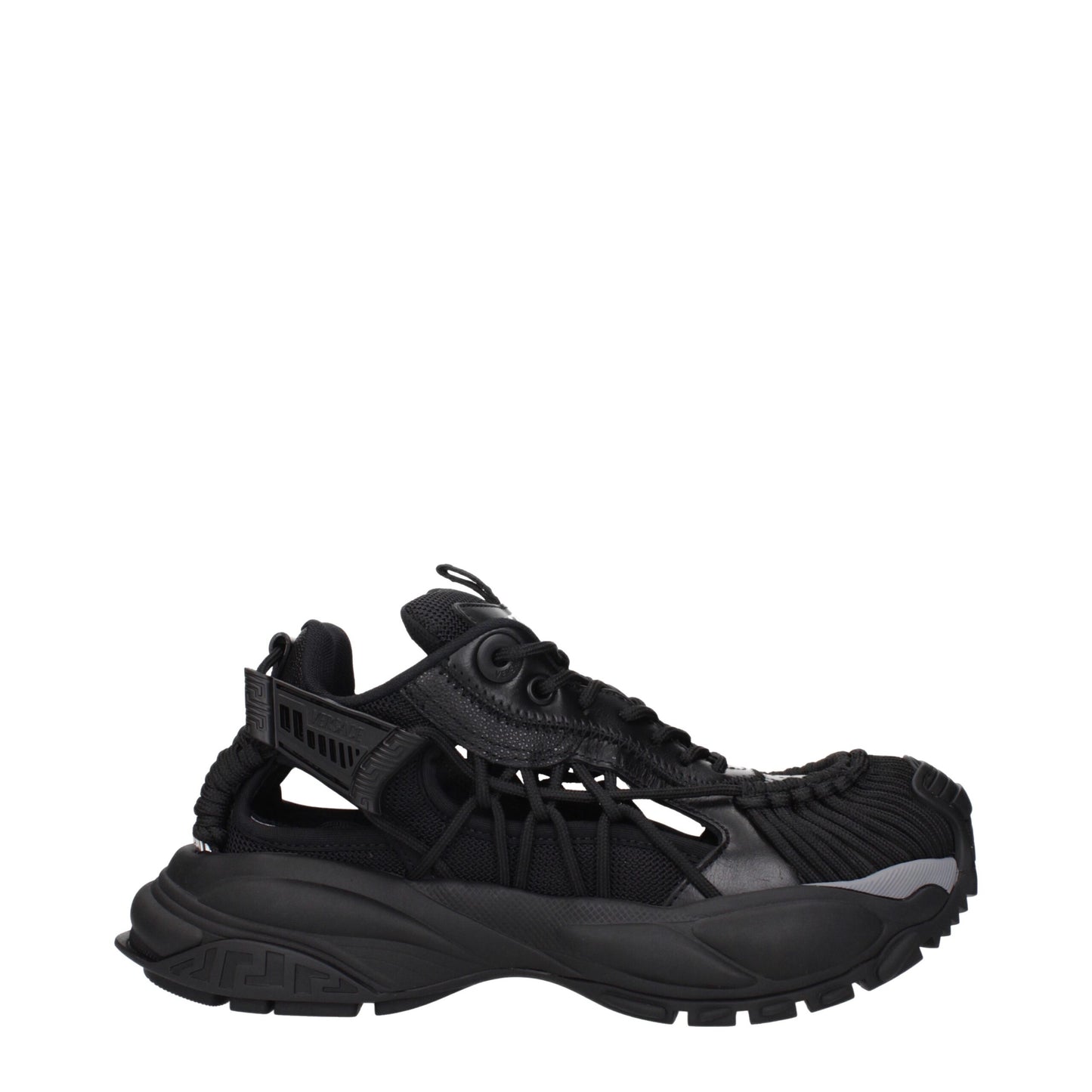 Versace – Schwarze Sport-Sneaker aus Leder