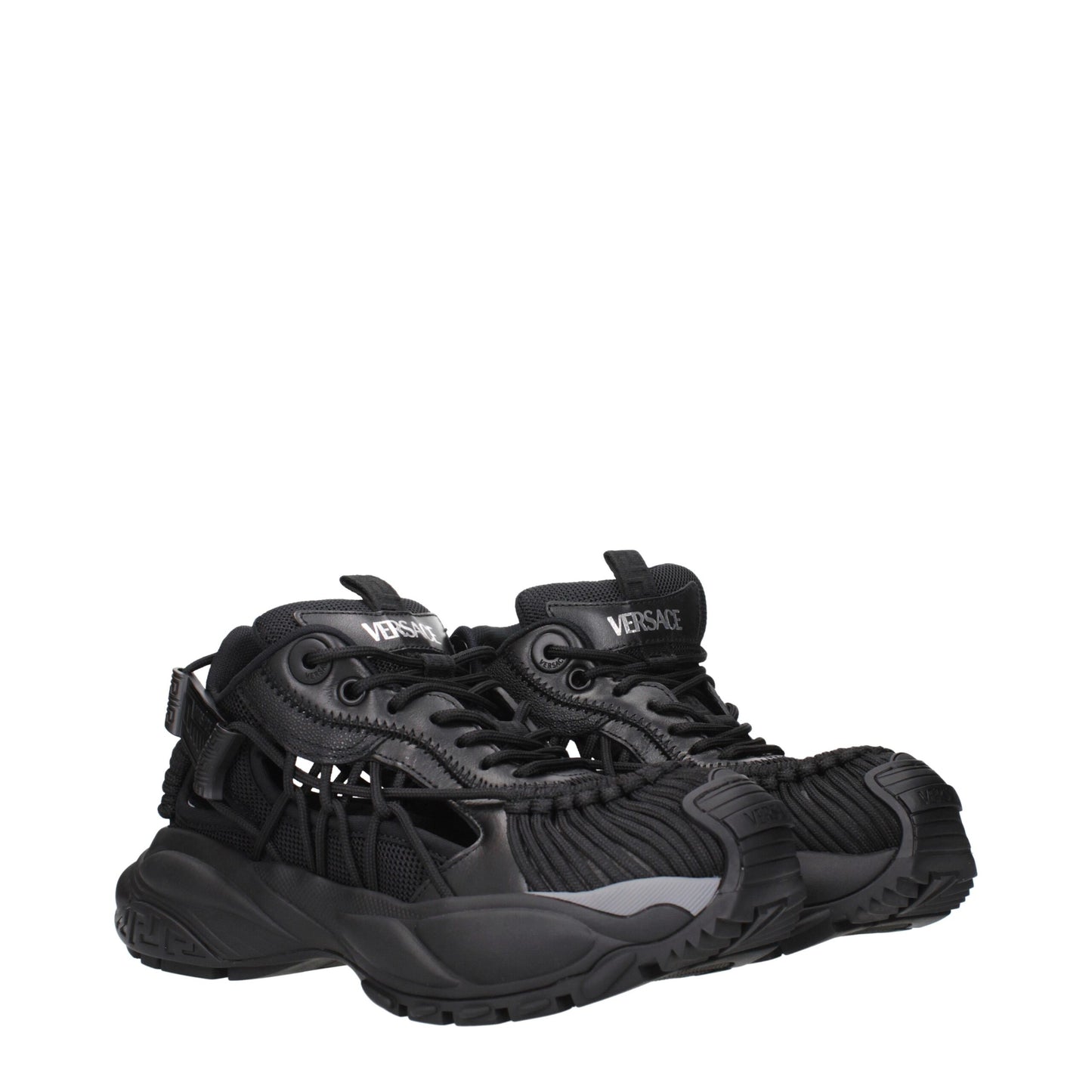 Versace – Schwarze Sport-Sneaker aus Leder