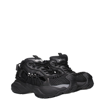 Versace – Schwarze Sport-Sneaker aus Leder