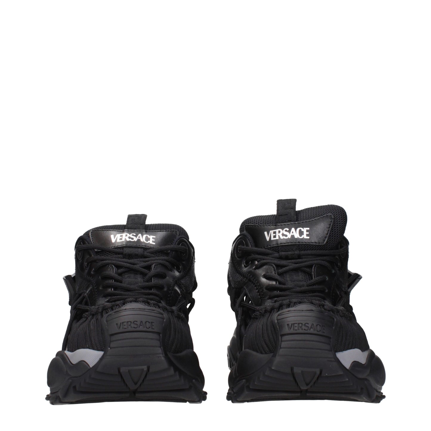 Versace – Schwarze Sport-Sneaker aus Leder