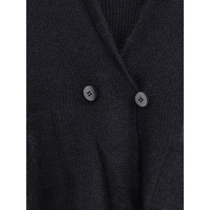 Giorgio Armani Doppelreihiger Cardigan und Top aus einer Woll-Mohair-Mischung Twin Set