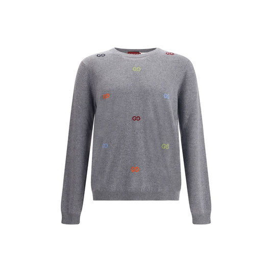 Gucci Mehrfarbiger Kaschmirpullover mit Logo