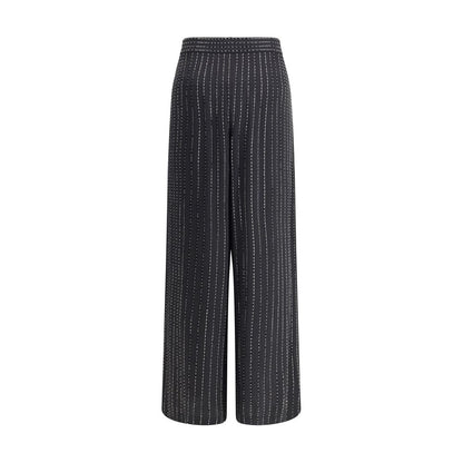 Giorgio Armani Weite Seidenhose mit Strasssteinen