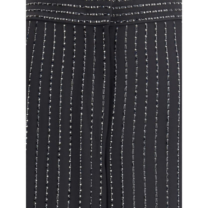 Giorgio Armani Weite Seidenhose mit Strasssteinen