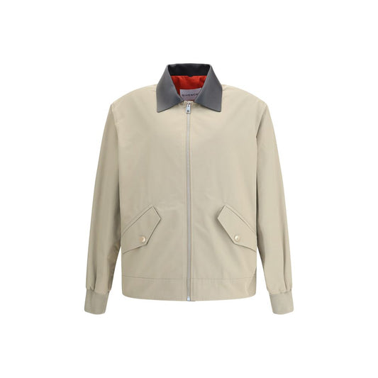 Givenchy Harrington-Jacke aus Baumwolle mit Lederdetails