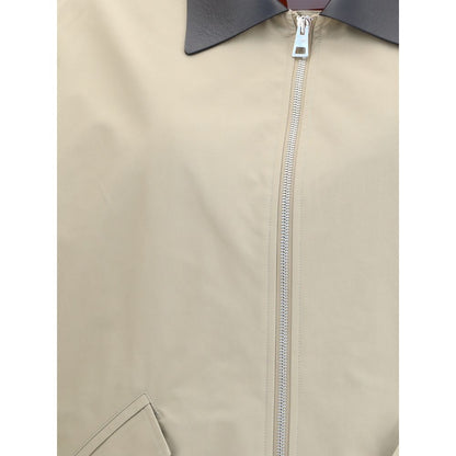 Givenchy Harrington-Jacke aus Baumwolle mit Lederdetails