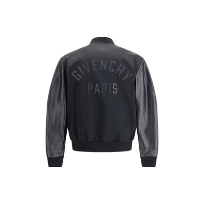 Givenchy Bomberjacke aus Leder und Satin