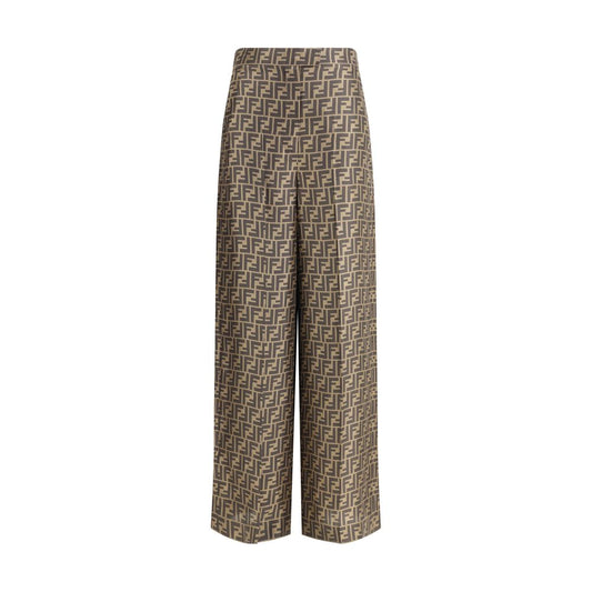 Seidenhose mit Fendi-Monogrammmuster