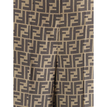 Seidenhose mit Fendi-Monogrammmuster