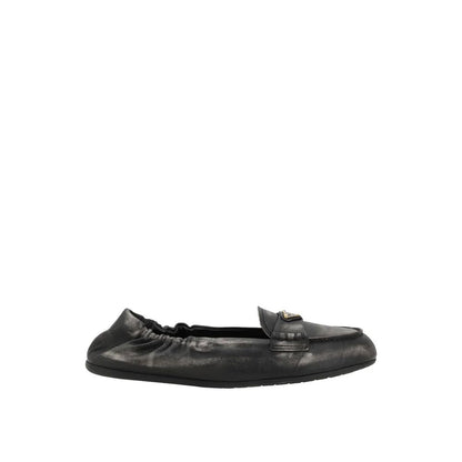 Prada – Loafer aus Leder mit Vintage-Effekt