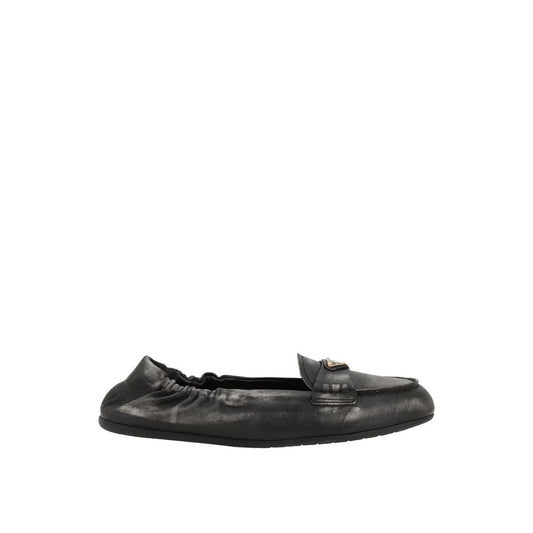 Prada – Loafer aus Leder mit Vintage-Effekt