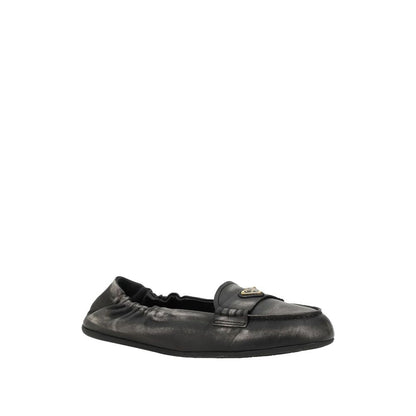 Prada – Loafer aus Leder mit Vintage-Effekt