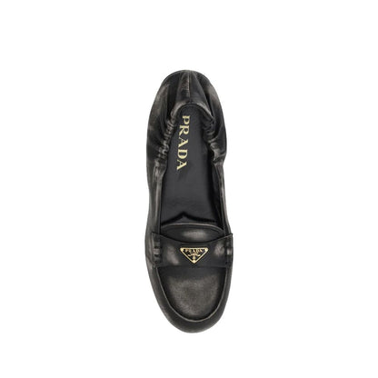 Prada – Loafer aus Leder mit Vintage-Effekt