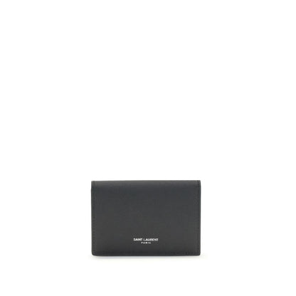 Saint Laurent Visitenkartenetui aus Grain de Poudre-Leder
