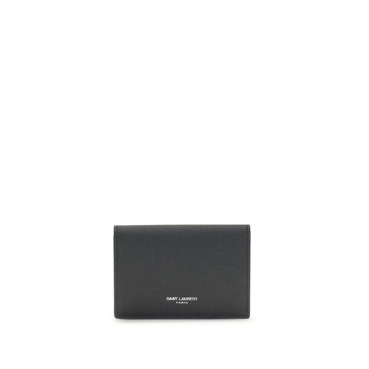 Saint Laurent Visitenkartenetui aus Grain de Poudre-Leder
