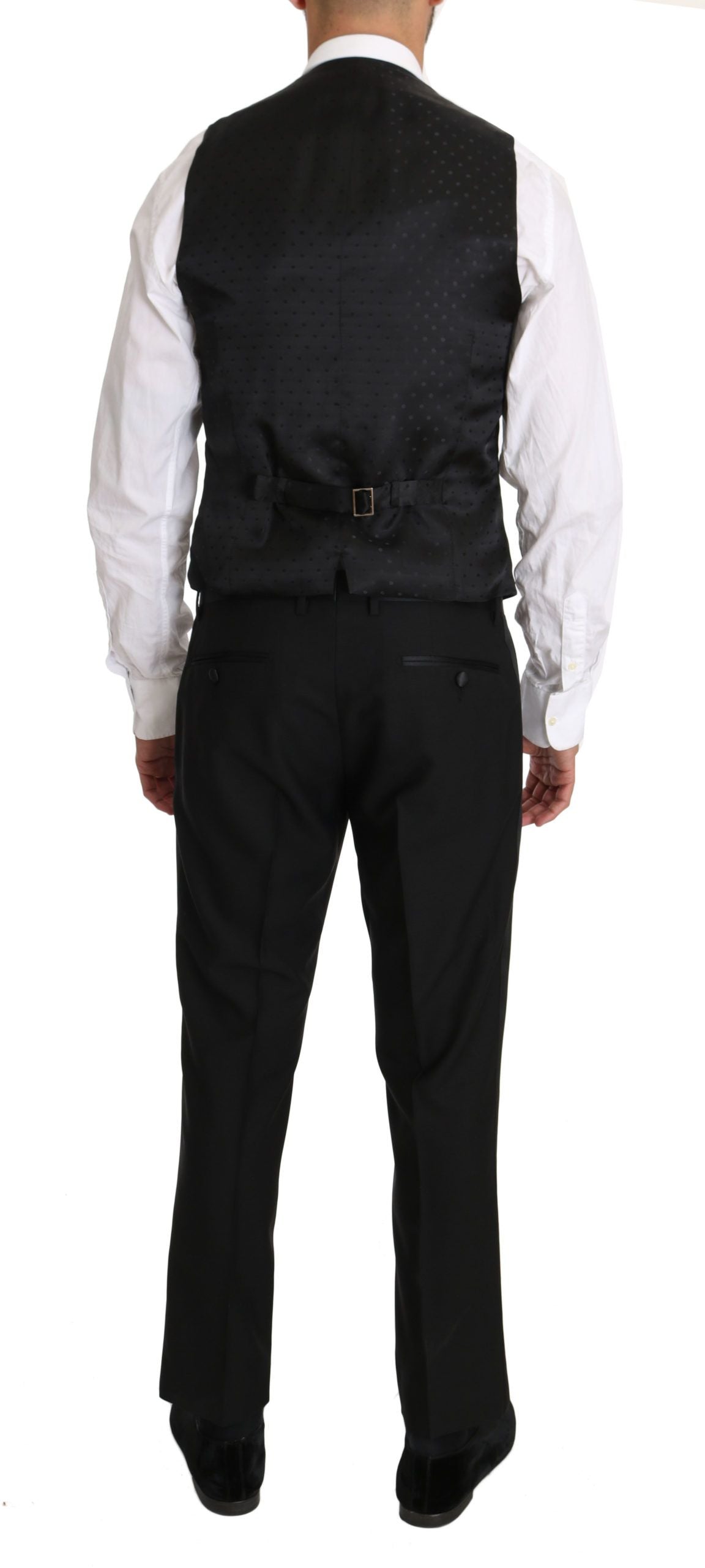 Dolce &amp; Gabbana Schwarze Wollweste Gillet Weste