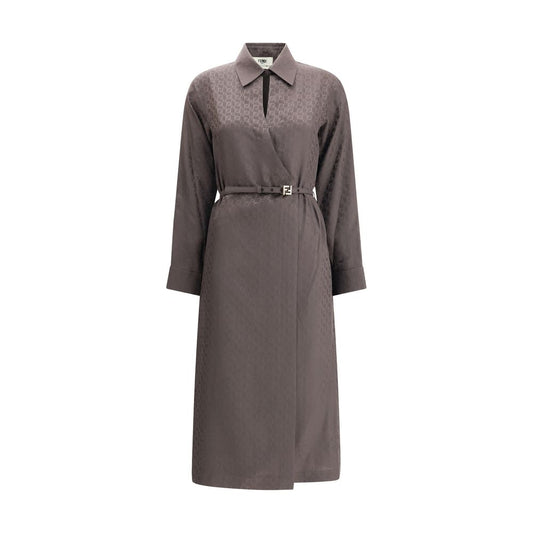 Fendi FF Seidenjacquardkleid