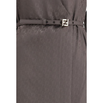 Fendi FF Seidenjacquardkleid