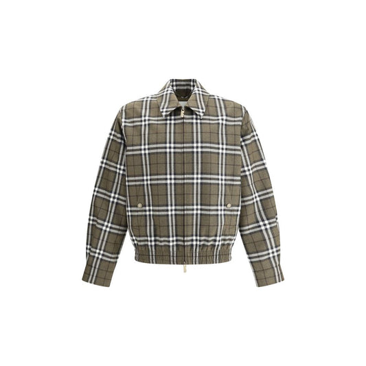 Burberry Harrington-Jacke aus Wolle mit Karomuster