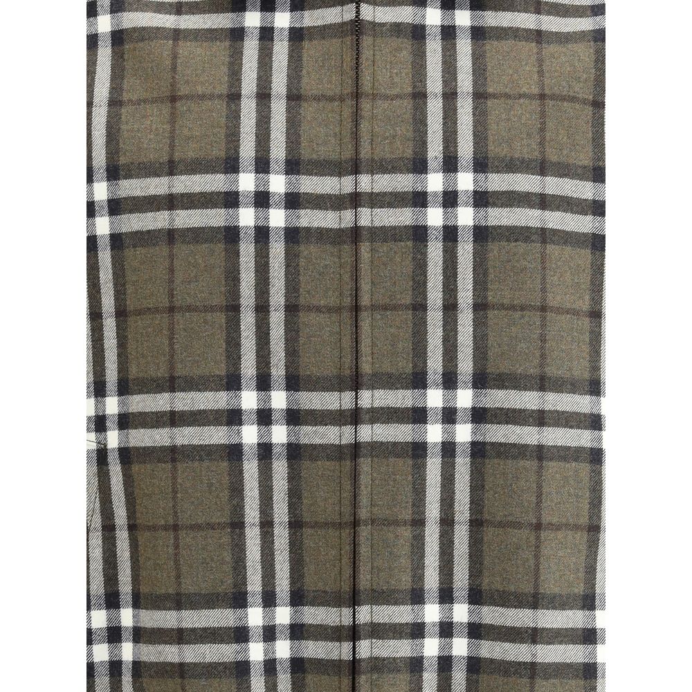 Burberry Harrington-Jacke aus Wolle mit Karomuster