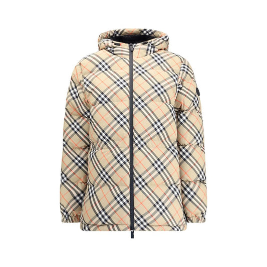Burberry Daunenjacke mit Kapuze und Karomuster