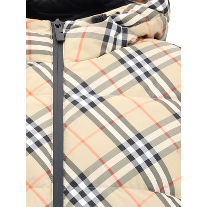 Burberry Daunenjacke mit Kapuze und Karomuster