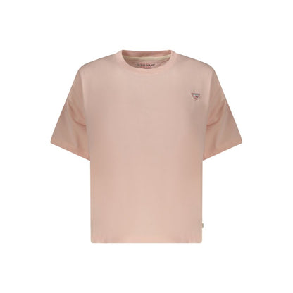 Guess Jeans Rosa Baumwoll-T-Shirt für Damen