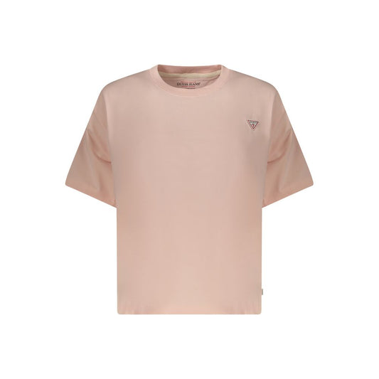 Guess Jeans Rosa Baumwoll-T-Shirt für Damen