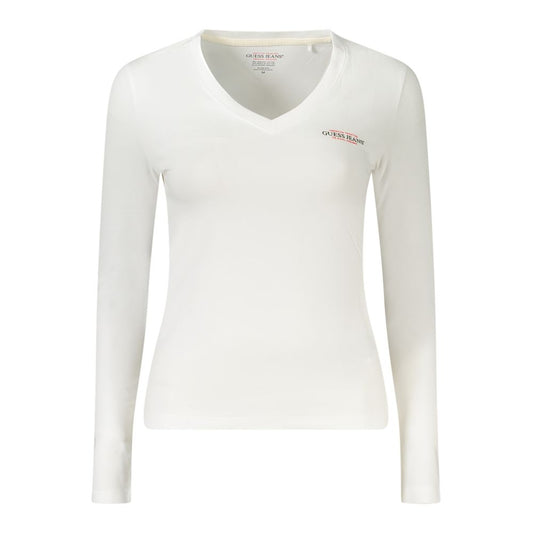 Guess Jeans Weißes Baumwoll-T-Shirt für Damen