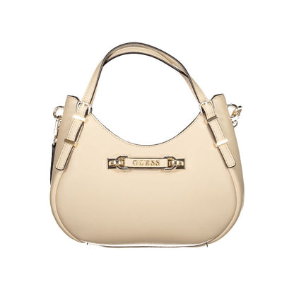 Guess Jeans Beige Polyethylen Damen Handtasche